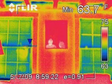 Infrared Image of Front Door of House